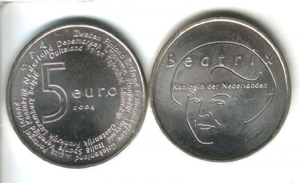 (afbeelding voor) 5 Euromunt Europa Nederland 2004 UNC